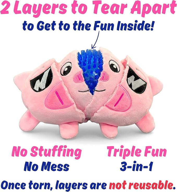 Dog Toy for Aggressive Chewers, Tough Squeaky Chew Ball, Large Breeds Gift
