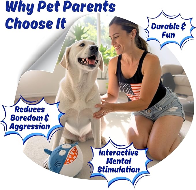 Dog Toy for Aggressive Chewers, Tough Squeaky Chew Ball, Large Breeds Gift