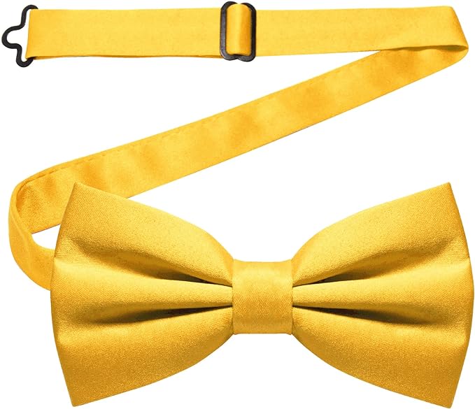 JEMYGINS Solid Color Pre-tied Bow Tie Adjustable Bowtie for Men