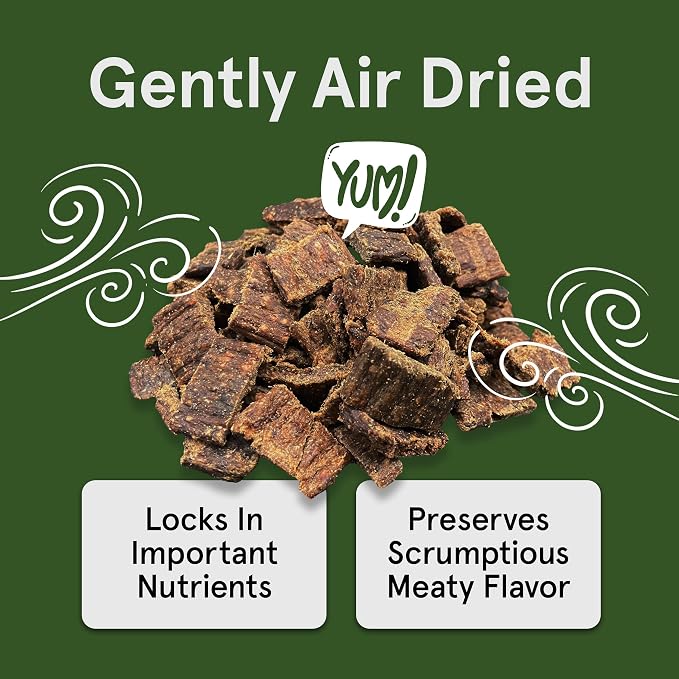 TRMC Real Meat Dog Treats - Two 12oz Bag of Bite-Sized Air-Dried Beef Jerky for Dogs - Grain-Free Jerky Treats with 95% Free-Range, Grass Fed Beef - All-Natural High Protein Treats