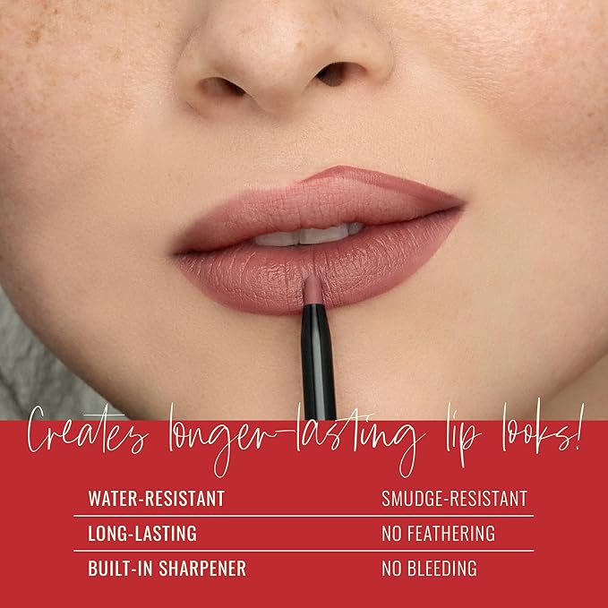 Runway Rogue Designer Liner Lip Pencil, Matte Muted Raspberry Lip Liner Pencil and Lip Liner Sharpener, ‘Open Call’