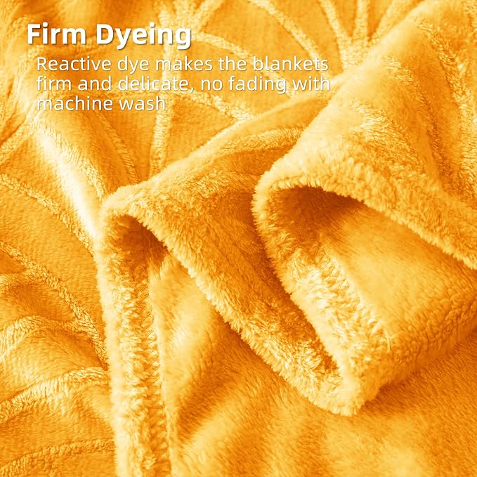 Whale Flotilla Soft Flannel Fleece Twin XL Size Bed Blanket, Lemon Yellow | 90"x66" Cozy Lightweight Breathable Coverlet, Plush Fluffy Bedspread, Vintage Pattern Decorative Blanket for Dorm, All Season
