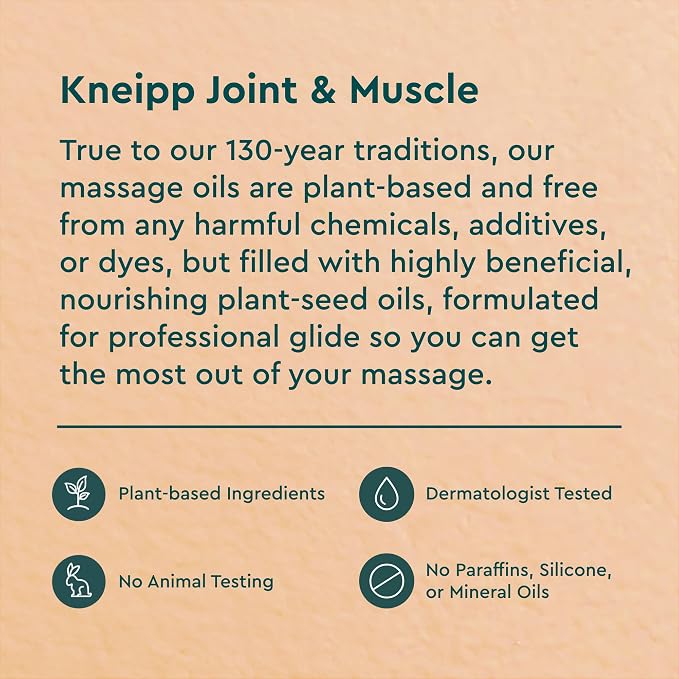 Kneipp Joint & Muscle Arnica Massage Oil - 3.4 fl oz - Good for Achy Joints & Sore Muscles - Vegan