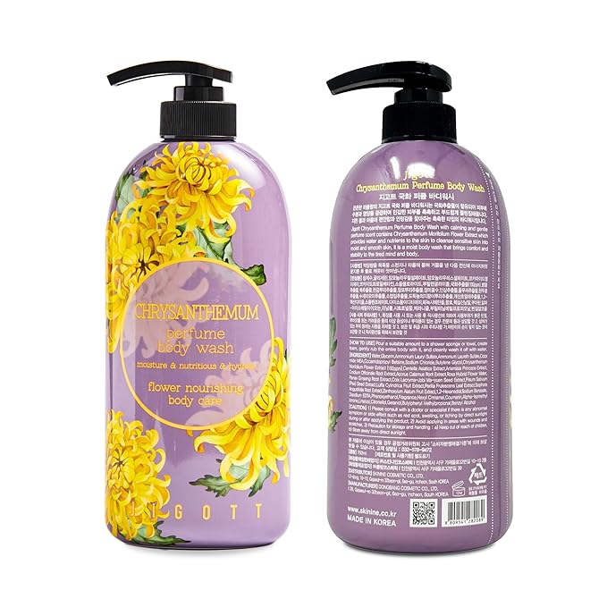 Jigott - Chrysanthemum Perfume Body Wash 25.3 FL OZ/ 750ml, Korean Beauty Cleansing Shower Gel