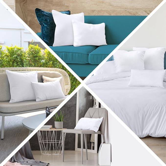 Utopia Bedding Throw Pillows, 14x22 Pillow Inserts, Pack of 1, White | Down Alternative Throw Pillow Inserts, Couch Pillows for Indoor Decor, Plush & Supportive, Decorative Cushion for Sofa, White