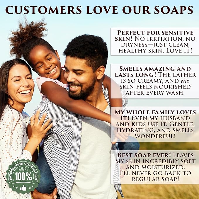 The Grecian Soap Company Goat Milk & Olive Oil Soap Bar 3-Pack – Almond Scent, Natural Bar Soap for Dry & Sensitive Skin, Moisturizing & Nourishing Body Soap Bars, Made in USA, Goat Milk Soap