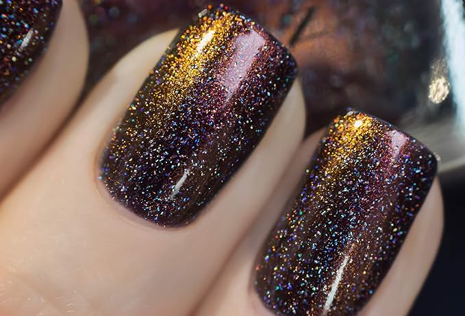 ILNP Rock Bottom - Blue-Brown Holographic Nail Polish