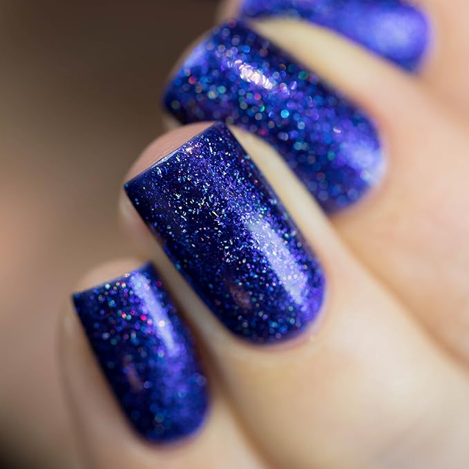 ILNP Downpour - Bold Indigo Blue Holographic Nail Polish