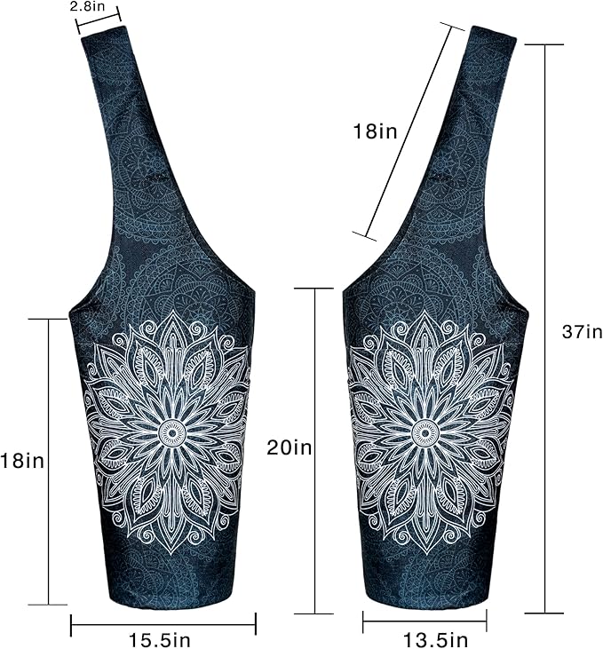 Yoga Mat Bag - Long Tote with Pockets - Holds More Yoga Accessories - Yoga Bag Fit Most Size Mats - Yoga Mat Carrier
