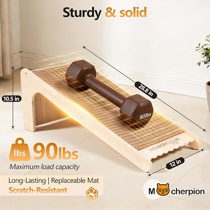 Natural Cork cat Scratching Post-Cat Scratchers- Scratch Pads for Indoor-Cats Scratching Board-cat ramp-cat Scratch Cardboard with Toy,Replaceable use-Eco-Friendly Sustainable-cat Gifts