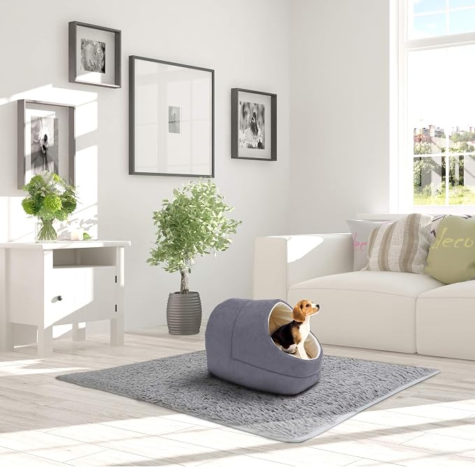Self Warming Burrow Cat Bed, Washable Pet Hideway House | Keep Warming, Machine Washable, Easy to Clean, Soft & Comfortable, Pet Beds fo Cats & Dogs, Cozy Privacy Nook