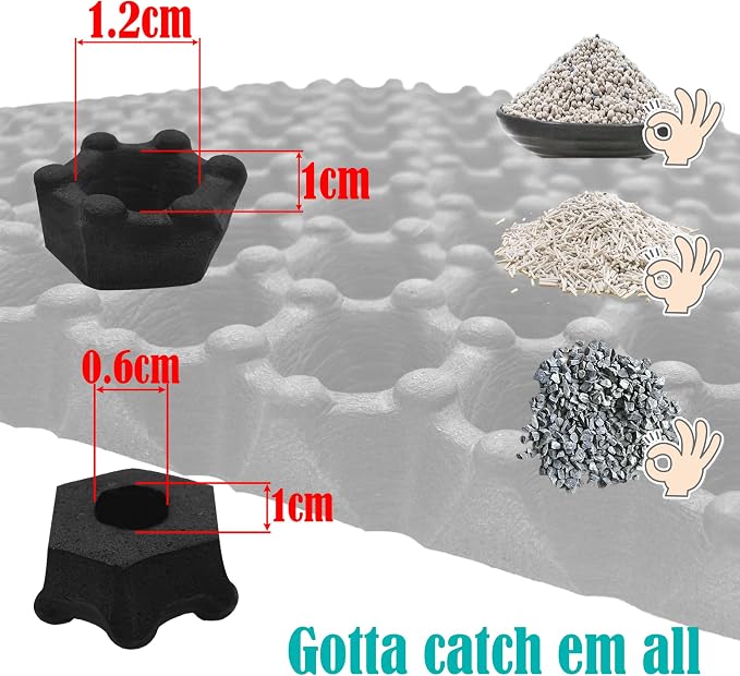 HTTMT- (25.6x22 inch) Pet Supplies Cats Litter & Housebreaking 65X55 Black Cat litter Mat Double Layer Pad Trapper Folding Pad EVA Foam Rubber