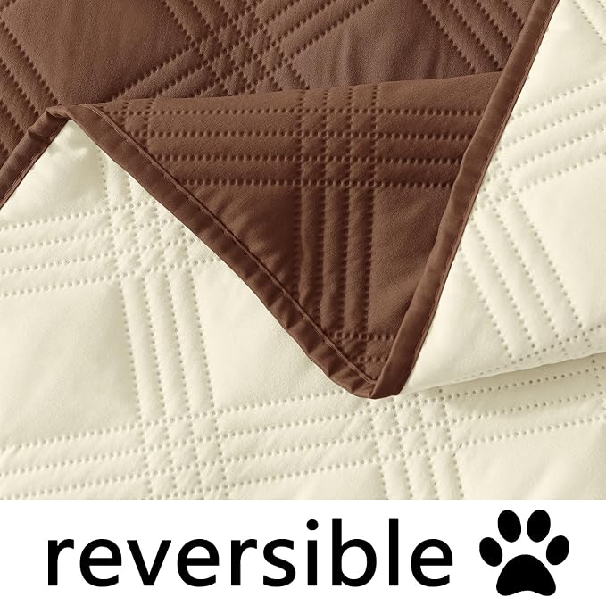 Waterproof Reversible Dog Blanket, Soft Couch Cover for Dogs Washable | Dual-Sided Waterproof Pet Bed Blanket, Resist Stains Spills & Pet Hair, Practical Furniture Protector For Pets, Size 40"x80"
