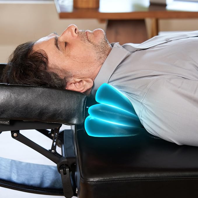 Monaco 30" Master Massage AirWave Portable Table | Full-Body Air Compression & 3D Lumbar Traction | Professional Folding Wellness Bed - Black