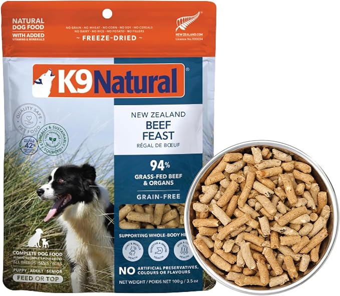 K9 Natural - Freeze Dried High Protein Grain-Free Dog Food Or Topper