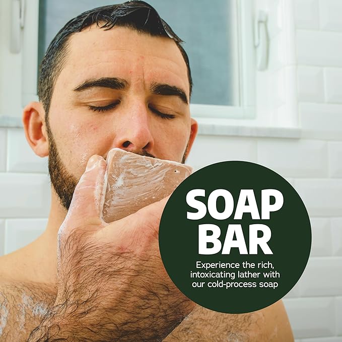 Dr. Squatch Natural Men’s Bar Soap - Cold Process Body Soap Bar with Natural Oils - Gifts for Men - Deep Sea Goat's Milk, Wood Barrel Bourbon, Rainforest Rapids, Alpine Sage & Bay Rum (5 oz, 5-Pack)