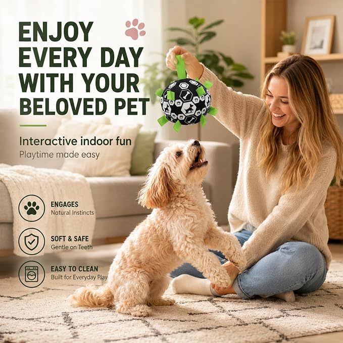 Smart Interactive Dog Toy Ball, Durable Automatic Dog Ball