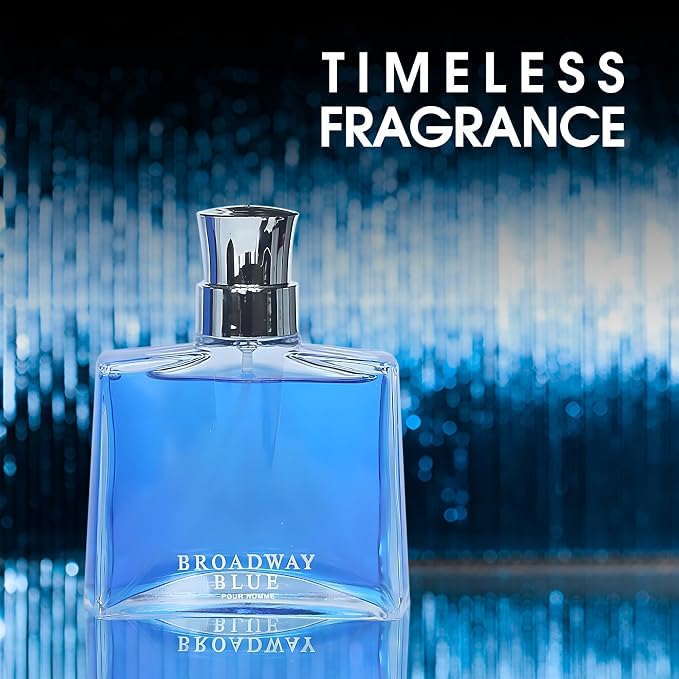 AFLUXE Broadway Blue Men's Cologne–Bold & Sophisticated Scent with Citrus, Spice, and Woody Notes – Long Lasting Fragrance for All Occasions