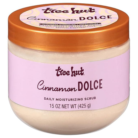 Tree Hut Cinnamon Dolce Daily Moisturizing Scrub, Whipped Foamy Exfoliating Body Scrub, Hydrating & Moisturizing Formula for Soft, Radiant Skin, 15 oz