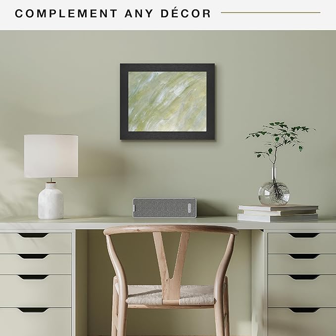 MCS Studio Gallery 8.5x11 Picture Frame Black Woodgrain Engineered Wood, Vertical & Horizontal Wall Hanging & Easel for Tapletop Display, Rectangle Photo Frame for Photos, Posters & Art Prints (1-Pack)