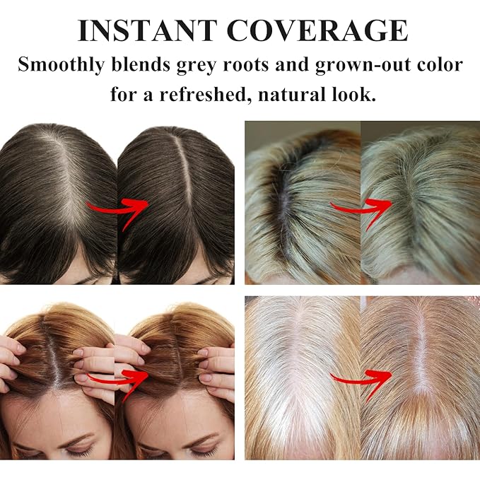 VOLLUCK Root Touch up Powder, Instant Hairline Powder for Thinning Areas and Gray Hair Coverage, Natural and Non-greasy Root Cover up for Women and Men (Light Blonde, 0.35 Ounce)