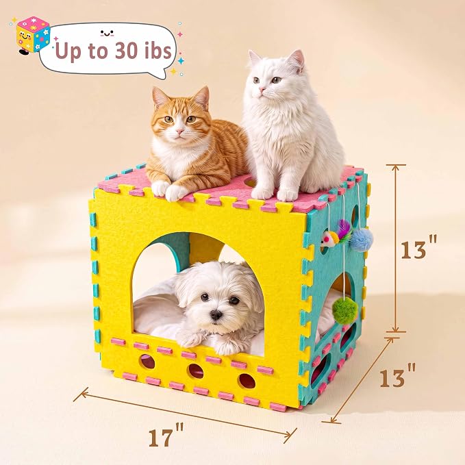 41 Pcs Interactive Cat Toys with Cat Puzzle Box, Cat Puzzle Toys, Kitten Toy