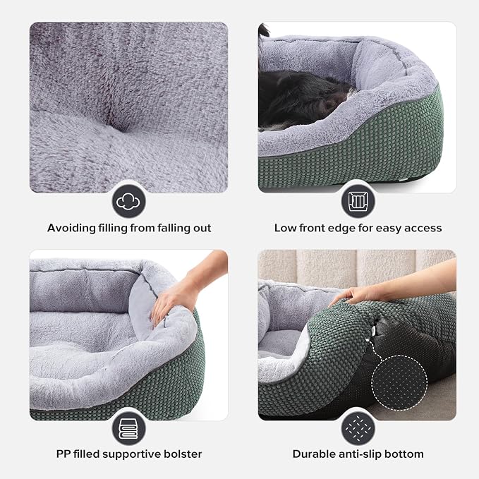 Large Dog Beds Large Sized, Washable Orthopedic Warming Soft Sleeping Durable with Anti-Slip Bottom