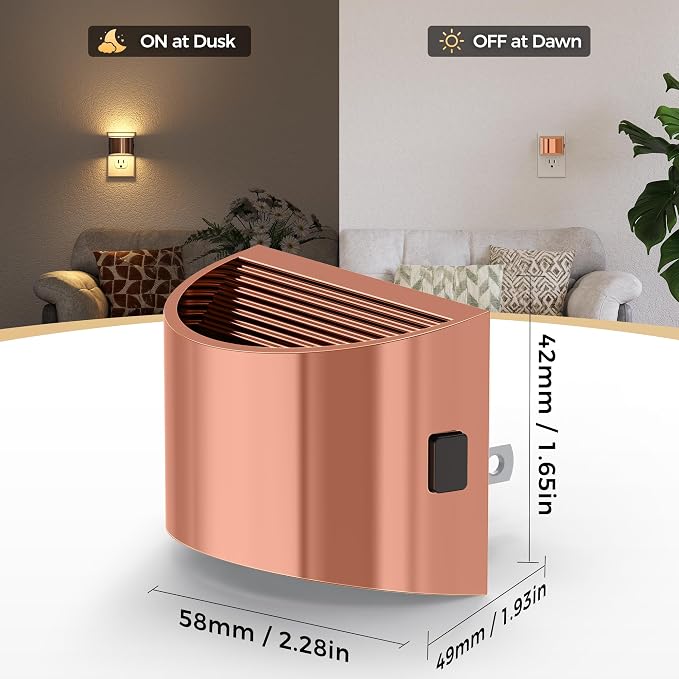 Night Light, Night Lights Plug into Wall, Adjustable, 3000K | 3 Level Brightness Adjustable Night Light, Dusk to Dawn Sensor Nightlights for Adults, Bedroom, Bathroom, Hallway, 2 packs