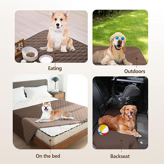 gogobunny Waterproof Blanket, Couch Covers for Dogs, Reversible Protector | 3X Stronger Leakproof, Scratch Proof Durable Furniture Protection, Stain Resistant, Washable, 30x70 Inch Dark/Light Chocolate