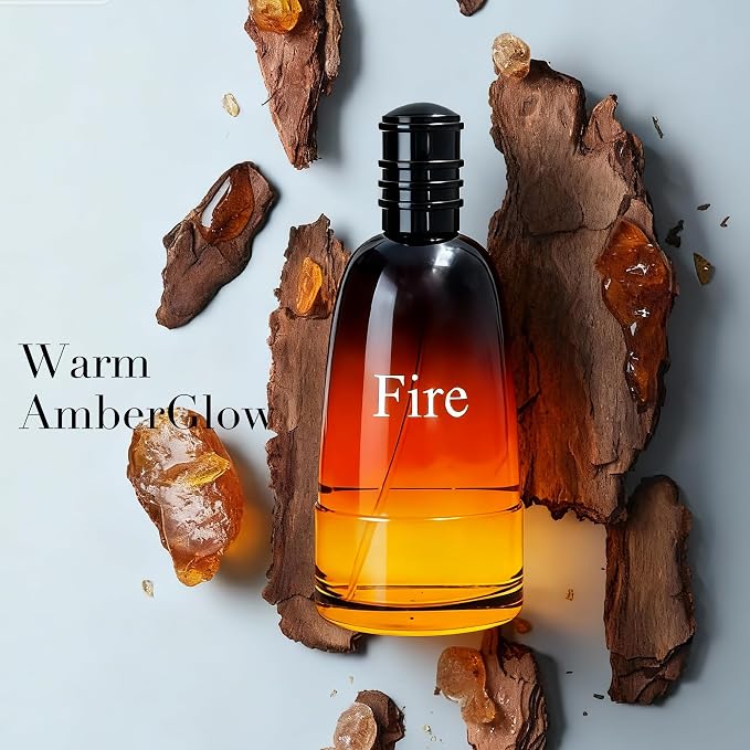 AFLUXE Fire, Men's Cologne Gift, Long Lasting EDP, Aura of Elitism & Modern Style, Perfume for Business, Commute and Casual Use, 3.4 Fl Oz