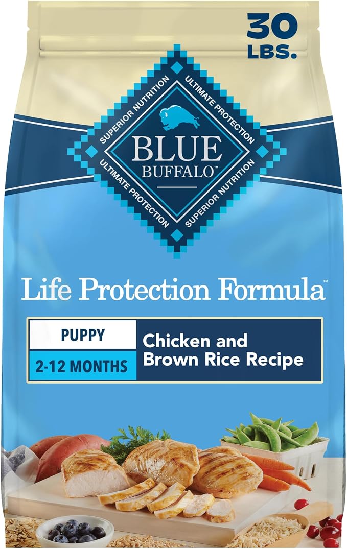 Blue Buffalo Life Protection Formula Chicken Puppy Dry Dog Food, 30 lb | With DHA for Brain Development, Real Chicken #1 Ingredient, Antioxidant-Rich LifeSource Bits, Promotes Healthy Muscle Growth
