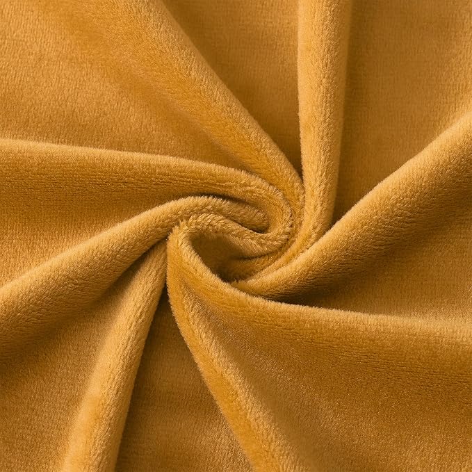Throw Pillow Covers Lumbar 14x36 Inch Velvet Pillow Covers, Soft Decorative Mustard Yellow Pack of 1 Long Pillow Case for Couch Cushion Chair Sofa Bed Living Room