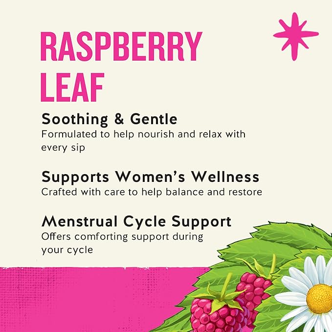 Celestial Seasonings SheWell Raspberry Leaf Wellness Tea, Caffeine Free, 16 Tea Bags Box (Pack of 2)