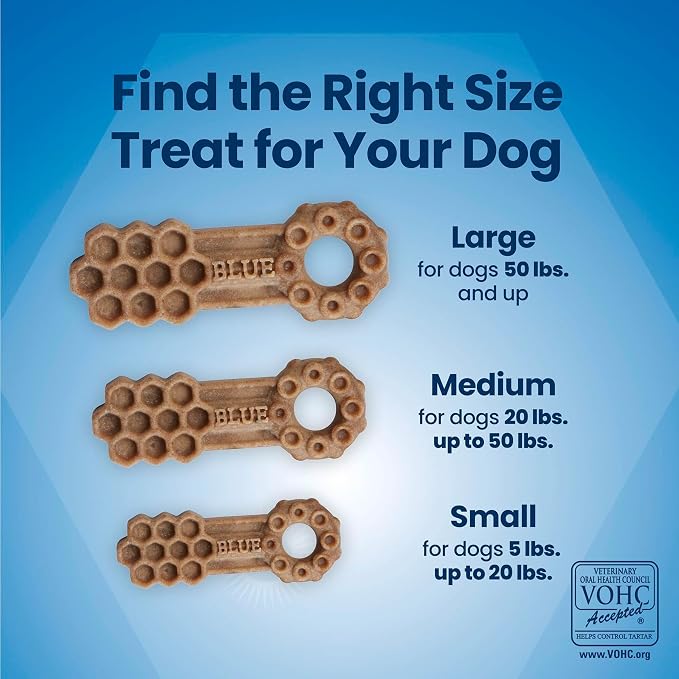 Blue Buffalo Dental Chews Small Natural Dog Treats, Chicken & Spearmint 11.3-oz Bag (28 Count) (Pack of 4)