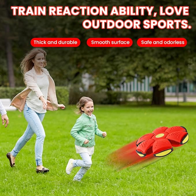 Magic Bouncing Ball 6-Light Transformable Pop up Ball, Interactive Bouncy Toy for Kids Dogs Pets