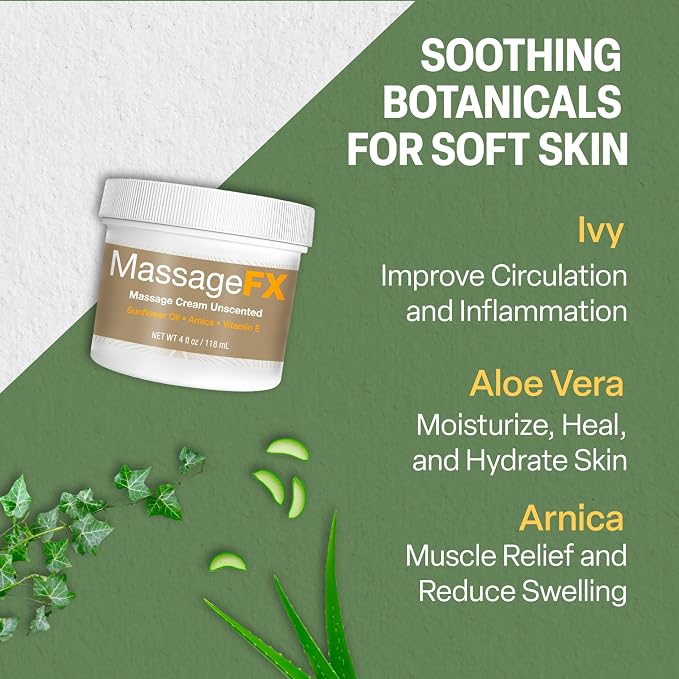 Massage Oil by Massage FX - 100% Pure Sweet Almond & Sunflower Seed Oil - Vitamin E - Ivy, Arnica & Aloe - Unscented - Perfect for a Full Body Massage, Maximum Friction - Paraben Free - 5 Gallons