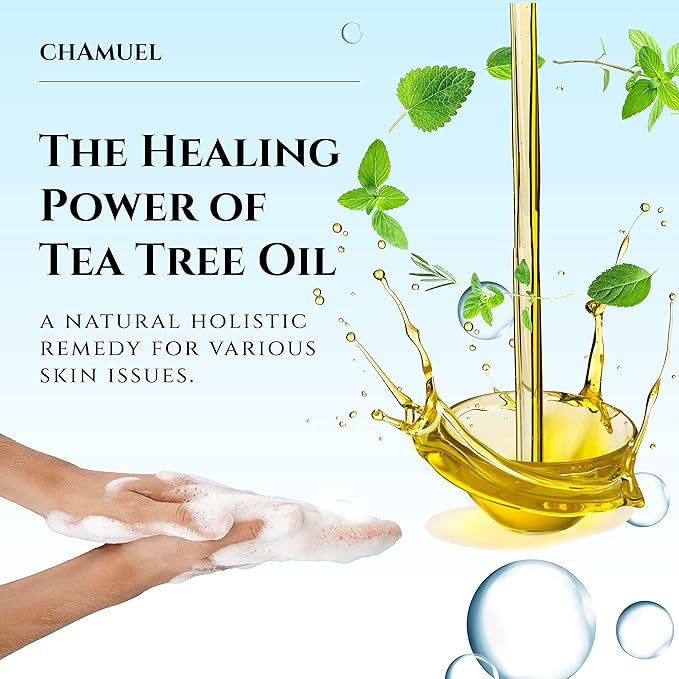 Chamuel Tea Tree Body Wash - Made With Natural Ingredients To Fights Itchy Skin, Body Odor, Athlete's Foot, Jock Itch & Toenails Issues - Organic Scented - Men & Women (11.8oz) 2-Pack
