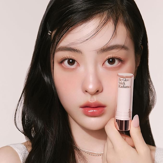 Espoir Be Glow Shading Stick Highlighter #2 Moonlight│Creamy Solid Texture & Smooth Gliding on Face with Hyaluronic Peptide, Natural Contour Color for Daily Radiant Makeup, Subtle Shimmering