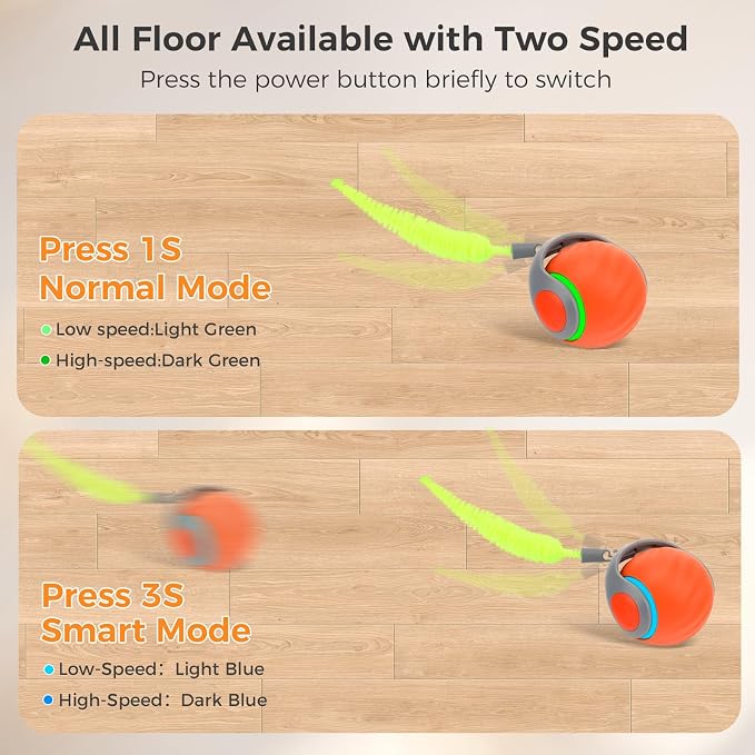 Automatic Interactive Cat Toy Ball with 3 Tails，Rechargeable Moving Cat Toy for Indoor Cats，Cat Toys Balls for Indoor Cats|Fun Interactive Cat Toys & Perfect Cat Gifts，cat ChaCe Toy，Motion Activated
