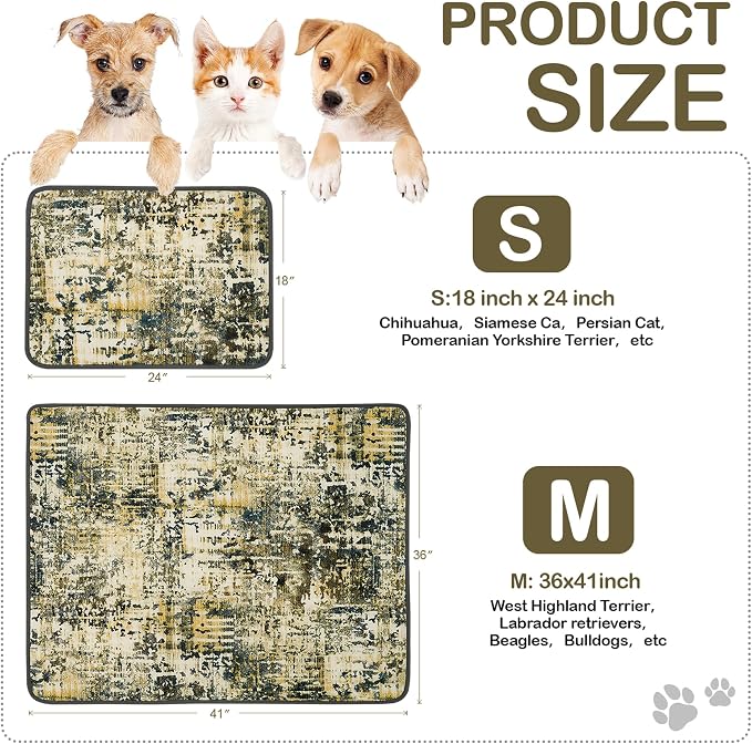Washable Pee Pads for Dogs, Reusable Puppy Pads 36"x 41" 2 Pack | Leak-Proof, Super Absorbent Potty Training Pads With Non-Slip Backing For Crates, Floor, Playpen, Whelping & Furniture