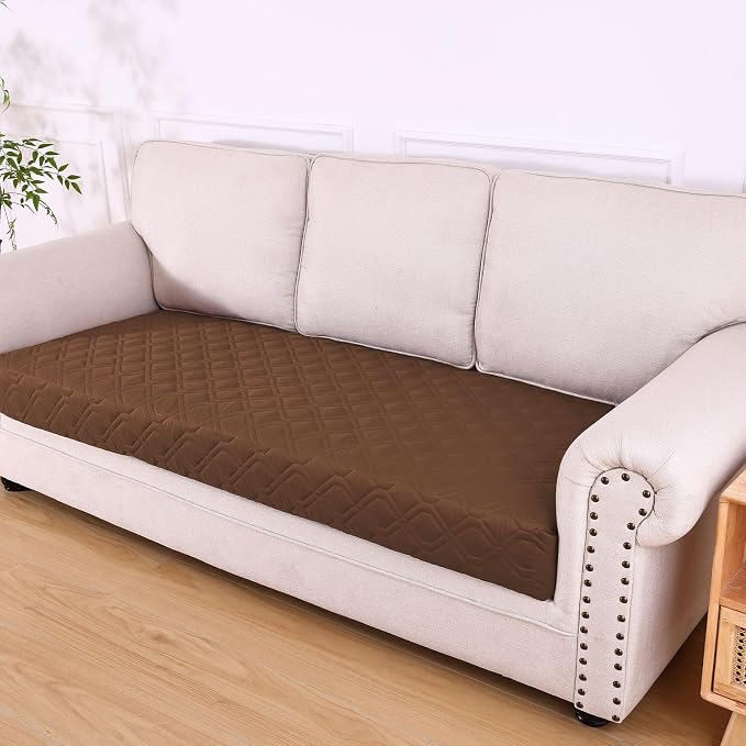 Waterproof Dog Bed Blanket - Soft Pet Blanket & Sofa Cover for Dogs | Reversible Washable Furniture Protector, Couch Covers for Pets (40x70 Inch, Brown/Beige)