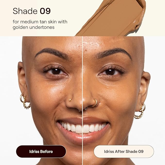Live Tinted HUESTICK Complexion Stick - Medium-to-Full Buildable Coverage - Soft Matte Finish - Multitasking Makeup Stick - Lightweight, Creamy Formula - Shade 09
