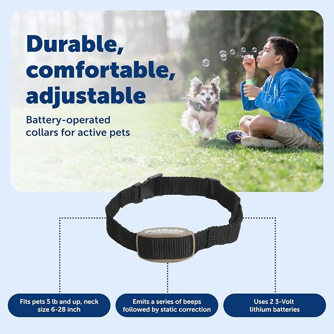 PetSafe Pawz Away Indoor Wireless Pet Barrier, Electric Training System for Dogs & Cats with Receiver Collar | Keeps Pets from Restricted Areas, Static Correction, Covers 6 ft Radius/12 ft Diameter, Dogs & Cats 5 lb+, Fits Neck 6-28 in