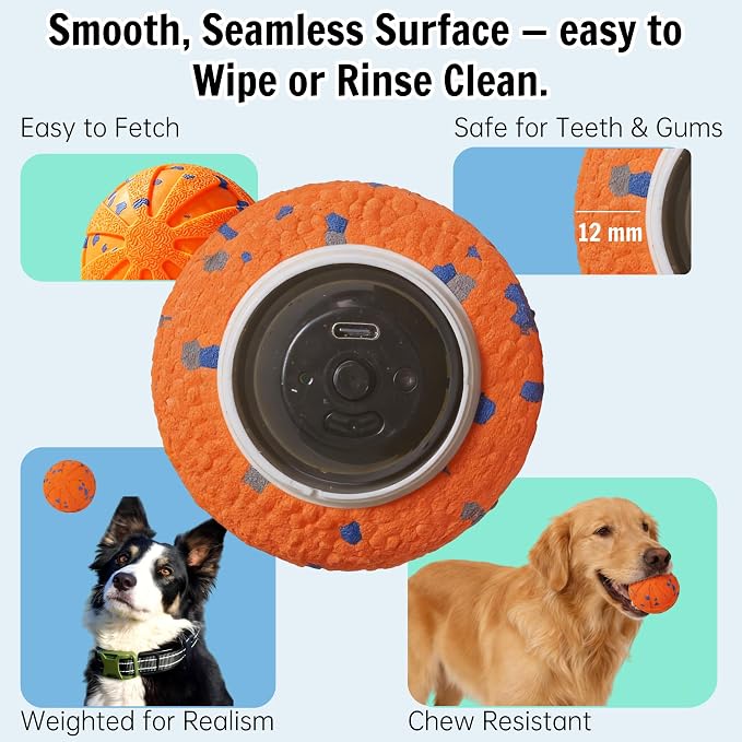 Self-Moving Rolling Dog Ball, Interactive Toy, Rechargeable