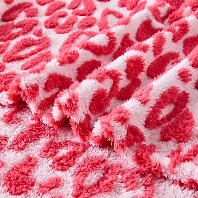 Cheetah Print Blanket Leopard Blankets Hot Pink Throw Blanket for Couch Bed - 60"x80"
