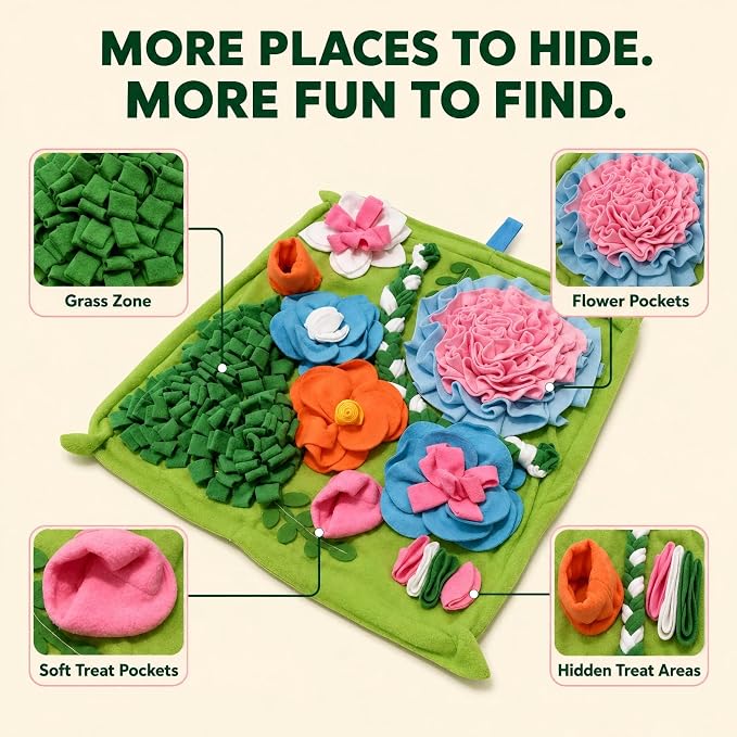 Snuffle Mat for Dogs, Interactive Dog Puzzle Toy & Slow Feeder