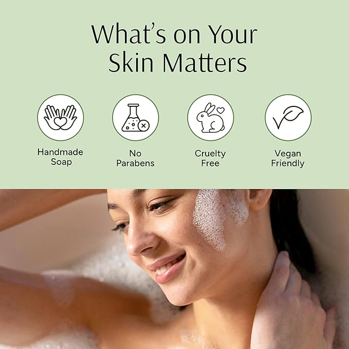 Marbela Cosmetics Wild Jasmine Handmade Soap Bar - Made in USA, Vegan Friendly, Palm Oil Free, Natural Bar Soap - Gentle Face & Body Soap for Daily Skin Care, Moisturizing & Nourishing - 3.5 oz
