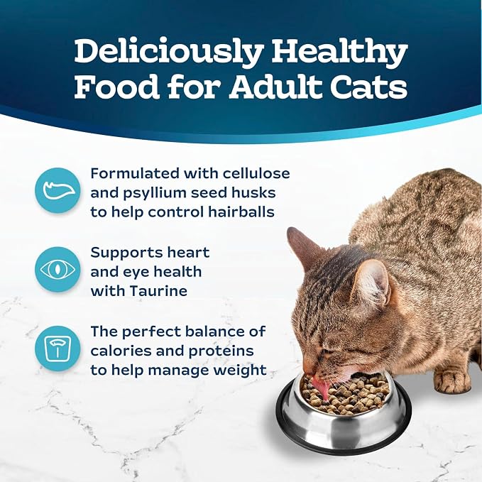 Blue Buffalo Tastefuls Chicken Weight & Hairball Control Dry Cat Food, 3 lb | Chicken & Brown Rice Recipe, Weight & Hairball Control, No Corn, Wheat, or Soy