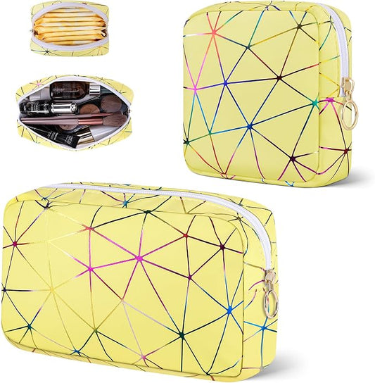 Likesing Period Bag for Teen Girls, Leather Sanitary Napkin Storage Bag, Portable Menstrual Pad Bag Period Pads Pouch, Small Make Up Bags