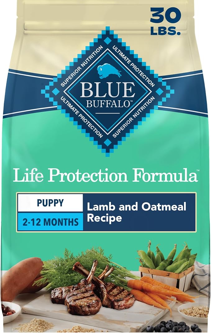 Blue Buffalo Life Protection Formula Lamb Puppy Dry Dog Food, 30 lb | With DHA for Brain Development, Real Lamb #1 Ingredient, Antioxidant-Rich LifeSource Bits, Promotes Healthy Muscle Growth